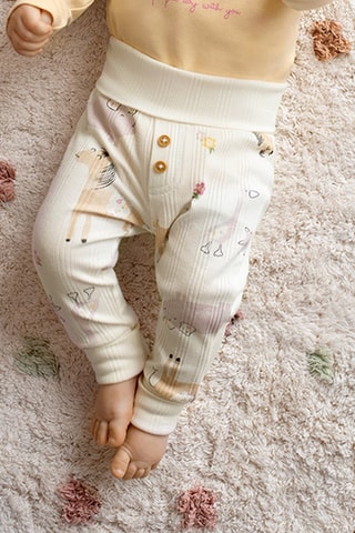 2 pantalons -  Ecru et mauve