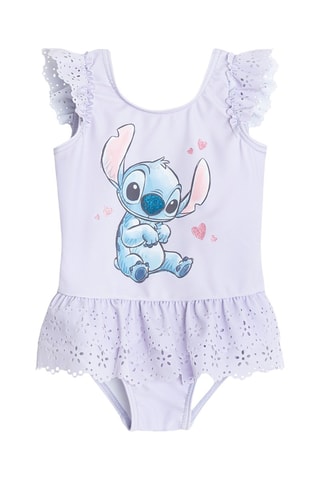 Maillot 1 pièce Stitch et Lilo Disney - Mauve