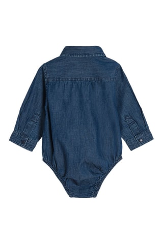 Body-chemise en jean - Bleu