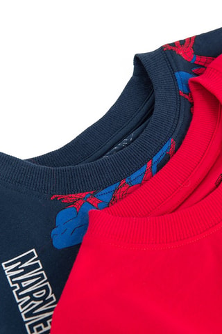 2 t-shirts Spider-Man Avengers Marvel - Rouge et bleu marine