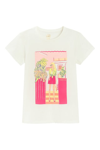 2 t-shirts - Blanc et rose