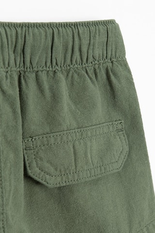 Short en lin - Vert