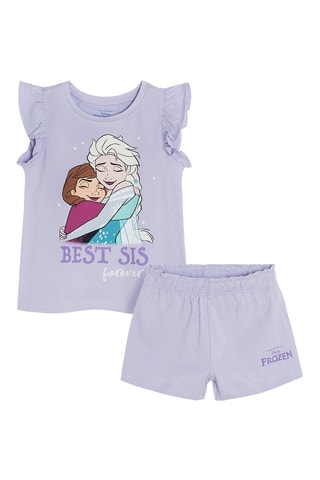 Pyjama Elsa et Anna La Reine des Neiges Disney Mauve