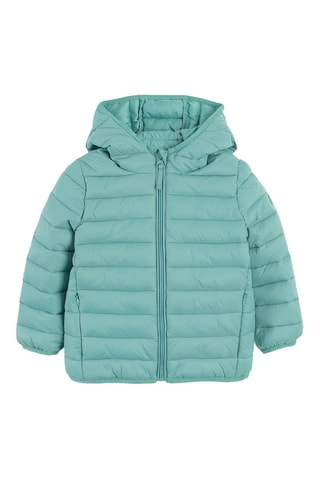 Doudoune à capuche - Turquoise