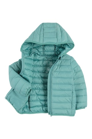 Doudoune à capuche - Turquoise
