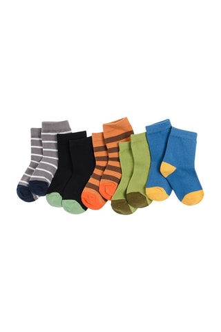 5 paires de chaussettes - Gris et Orange