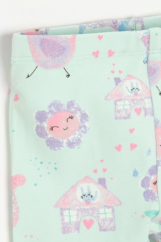 Robe et legging - Mauve et turquoise