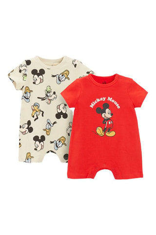2 combinaisons Mickey Disney - Rouge et beige