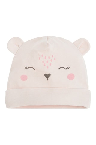 Bonnet à oreilles - Rose poudré
