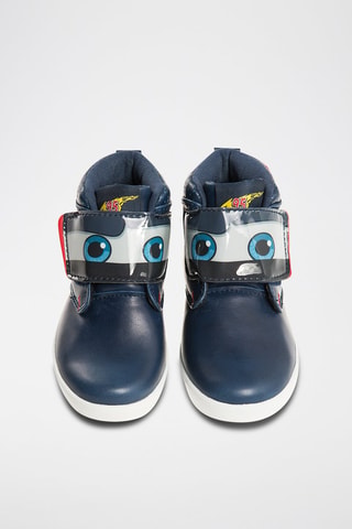 Boots en cuir Flash McQueen Cars Disney Pixar - Bleu marine