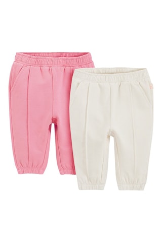 2 joggings - Rose et ivoire