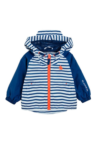 Veste à capuche - Bleu foncé et blanc
