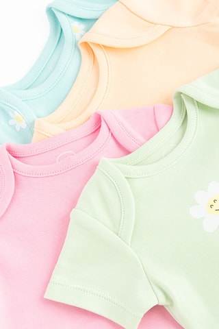 4 bodys - Bleu clair et rose