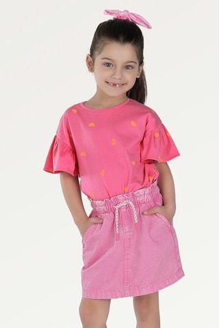 Jupe en jean Rose