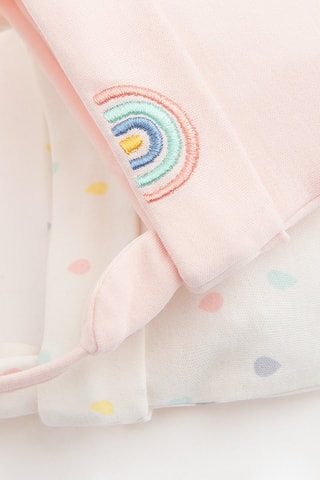 2 bonnets aviateurs - Blanc et rose