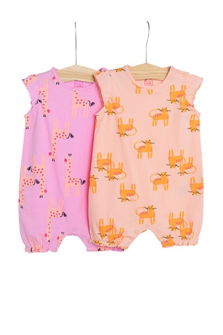 2 barboteuses Rose et saumon