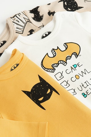 3 bodys Batman La Ligue des Justiciers DC Comics - Jaune et marron