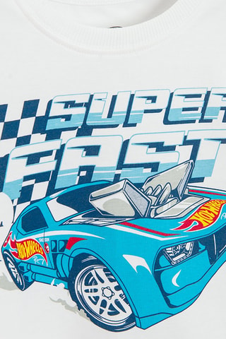Pyjama Hot Wheels - Blanc et bleu