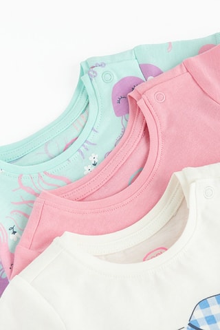 3 t-shirts - Rose et écru