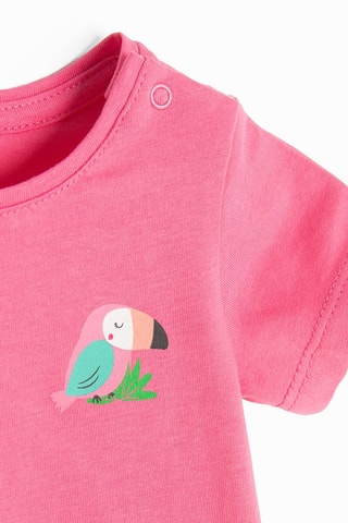 2 t-shirts - Fuchsia et rose poudré