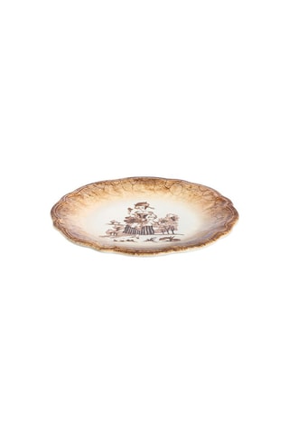 6 pratos de sobremesa em porcelana - 21 cm