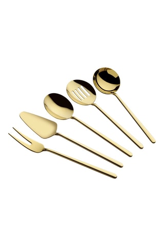 5 utensílios em aço inoxidável