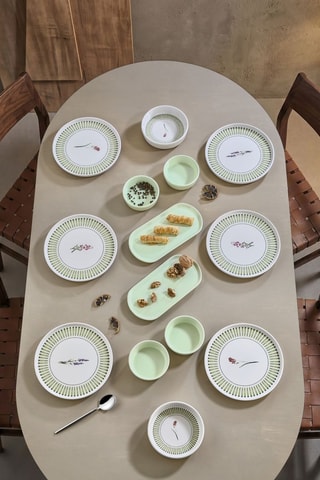 Serviço de pequeno-almoço em cerâmica - 14 peças