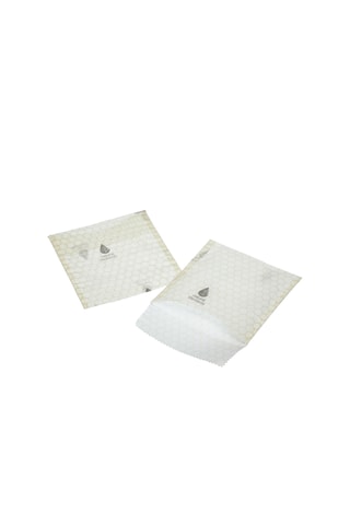 2 sacos para sanduíche de algodão biológico e cera de abelha - Amarelo