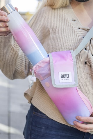Suporte para garrafas dip and dye - Rosa e malva