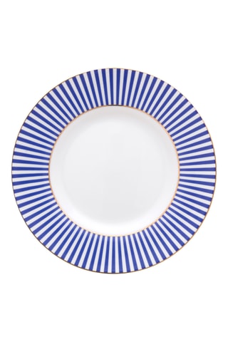 6 assiettes à petits fours en porcelaine Royal Stripes - 12 cm
