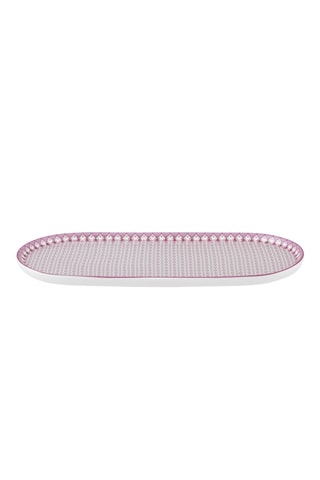 6 plats de service en porcelaine Lily & Lotus - 25 x 12 cm