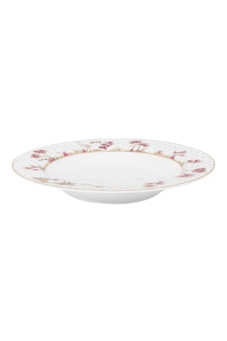 6 assiettes creuses en porcelaine Jolie - 21,5 cm