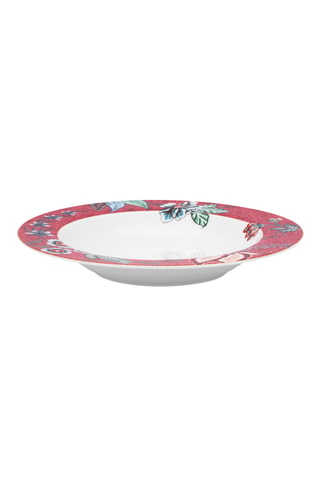 6 assiettes creuses en porcelaine Flower Festival - 21,5 cm