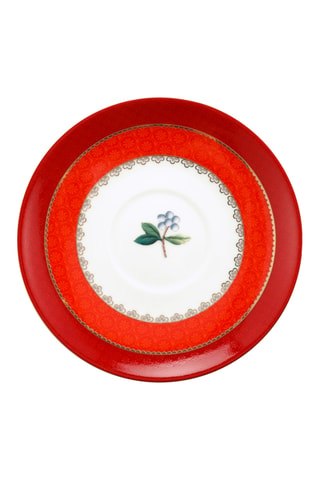 6 tasses à thé et soucoupes en porcelaine Blushing Birds