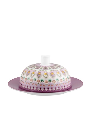 Beurrier en porcelaine Lily & Lotus - 17 x 8 cm