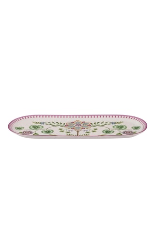 6 plats à gâteaux en porcelaine Lily & Lotus - 33,3 x 15,5 cm