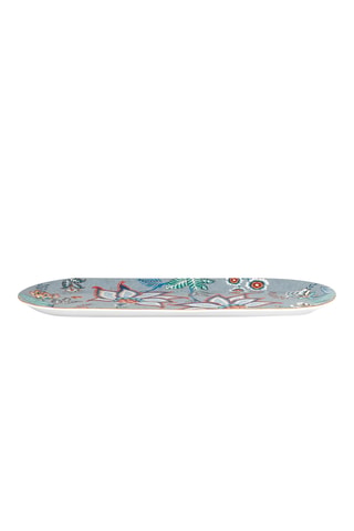 6 plats à gâteaux en porcelaine Flower Festival - 33,3 x 15,5 cm