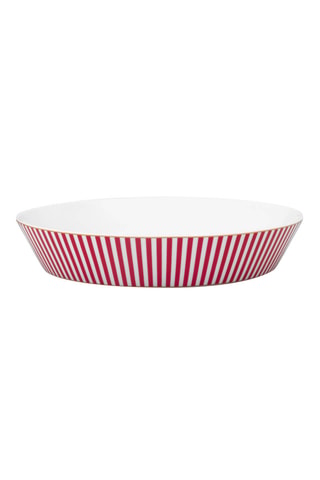 4 assiettes creuses en porcelaine Royal Stripes - 21,5 cm