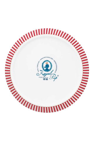 4 assiettes creuses en porcelaine Royal Stripes - 21,5 cm