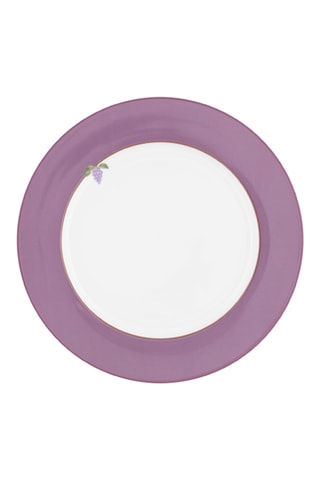 6 assiettes plates en porcelaine Lily & Lotus - 26,5 cm