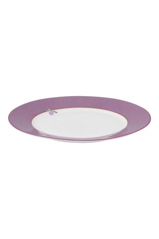 6 assiettes plates en porcelaine Lily & Lotus - 26,5 cm
