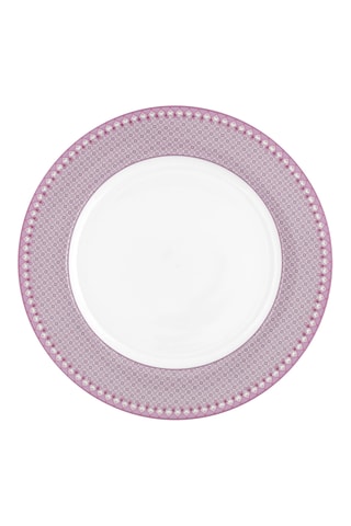 6 assiettes plates en porcelaine Lily & Lotus - 26,5 cm