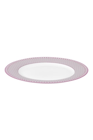 6 assiettes plates en porcelaine Lily & Lotus - 26,5 cm