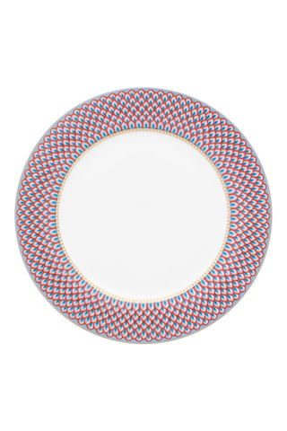 6 assiettes plates en porcelaine Flower Festival Scallop - 26,5 cm