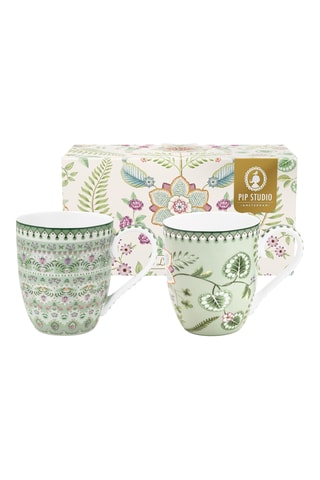 2 mugs en porcelaine Lily & Lotus - 45 cl