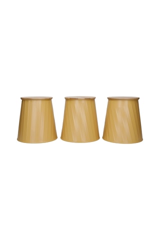 3 caixas de arrumação com tampas de bambu - 41,9 x 14 x 14,5 cm