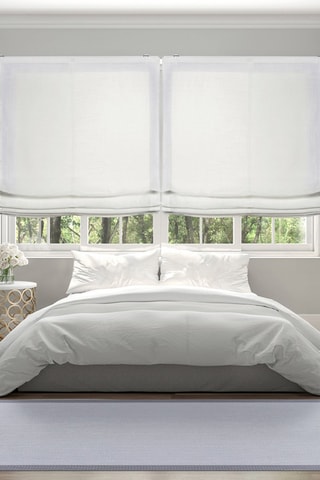 Tenda Linum Chaîne Texture Liscia - Bianco
