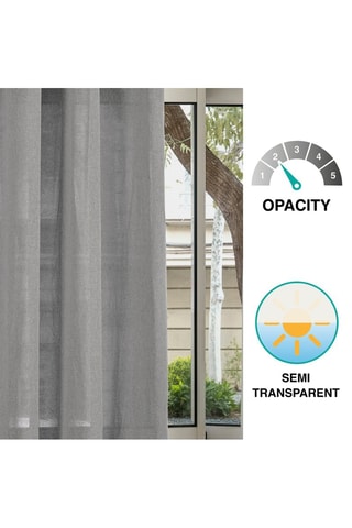 Tenda semitrasparente Stone - Grigio scuro