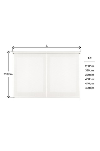 2 tenda a rullo solare XXL Screen Pro - Bianco