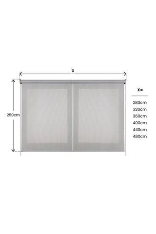 2 tenda a rullo solare XXL Screen Pro - Grigio scuro
